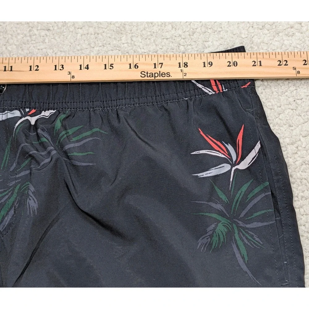 Quiksilver Mens Board Shorts Floral Bird of Paradise Black XXL